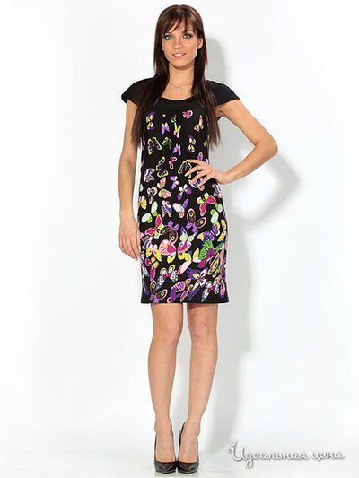 Платье Remix, цвет цвет черный / мультиколор