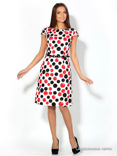 Платье Remix, цвет цвет белый / красный / черный