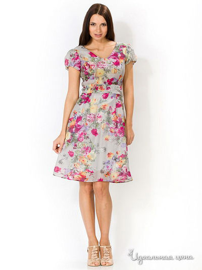 Платье Remix, цвет цвет серый / мультиколор