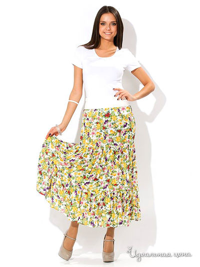 Юбка Remix, цвет цвет белый / мультиколор