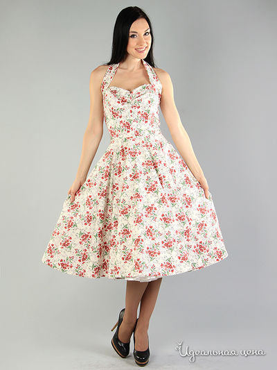 Платье Diva, цвет цвет розовый / принт цветы