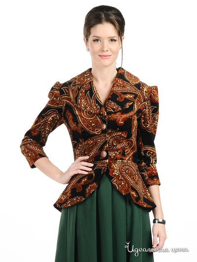 Жакет Майская роза, цвет цвет черный / коричневый