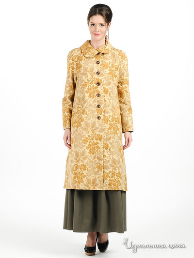 Пальто Майская роза, цвет цвет бежевый / золотой