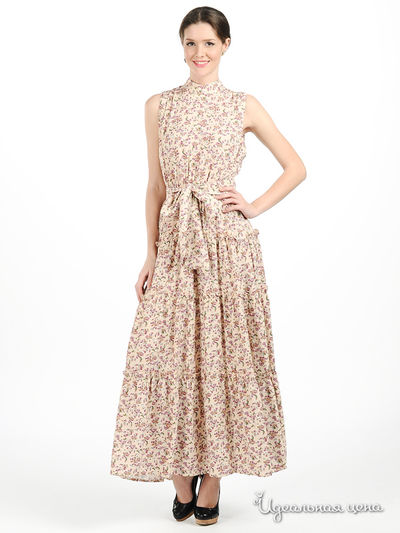 Платье Майская роза, цвет цвет розовый / принт мультиколор