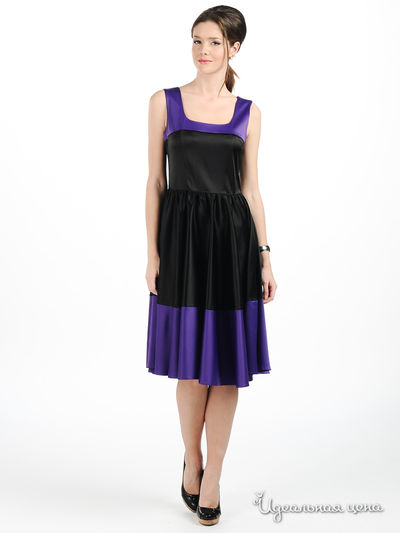 Платье Майская роза, цвет цвет черный / фиолетовый