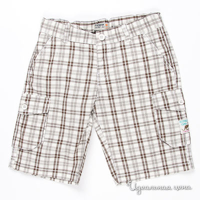 Шорты Petit Patapon, цвет цвет коричневый / белый / принт клетка