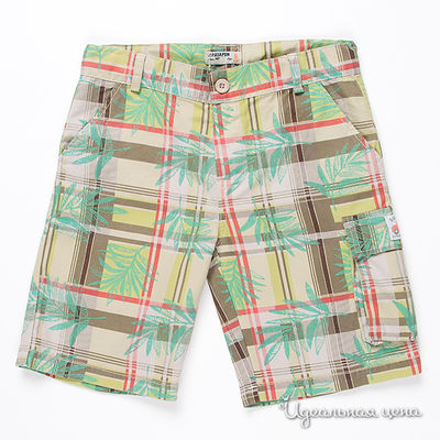 Шорты Petit Patapon, цвет цвет белый / лазурный / принт клетка