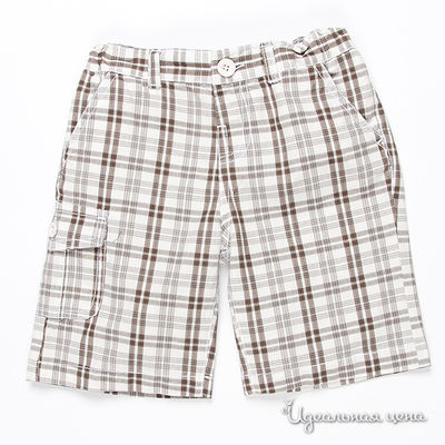 Шорты Petit Patapon, цвет цвет коричневый / белый / принт клетка