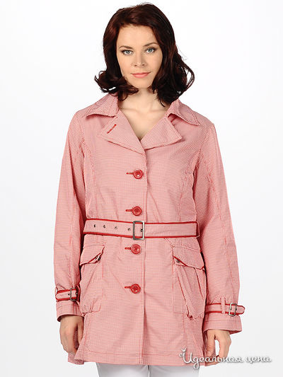 Плащ Steinberg, цвет цвет красный / белый / принт клетка