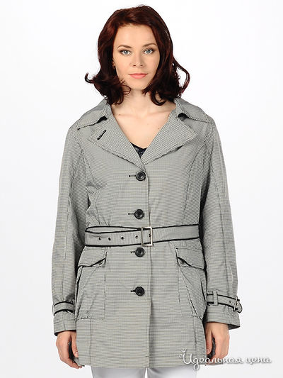 Плащ Steinberg, цвет цвет черный / белый / принт клетка