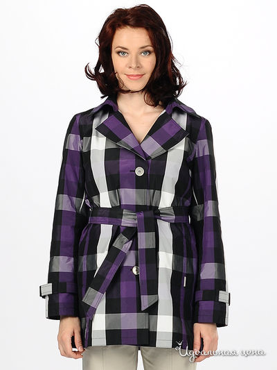Тренч Steinberg, цвет цвет фиолетовый / принт клетка