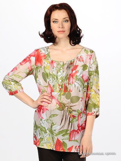 Туника Steinberg, цвет цвет коралловый / зеленый