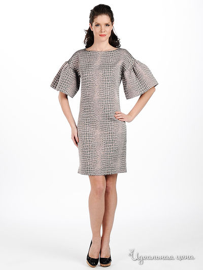 Платье Sysoev, цвет цвет серо-розовый