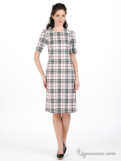 Платье Sysoev, цвет цвет белый / серый / красный