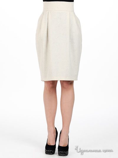 Юбка Sysoev, цвет цвет молочный меланж