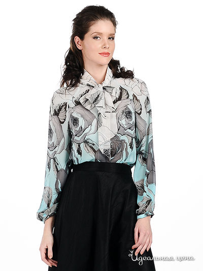 Блузка Sysoev, цвет цвет серый / голубой