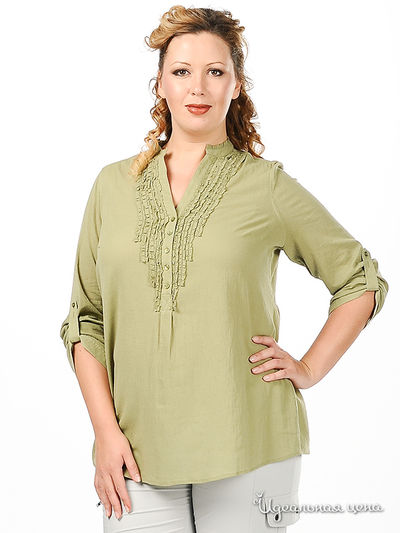 Блузка Natura, цвет цвет светло-зеленый