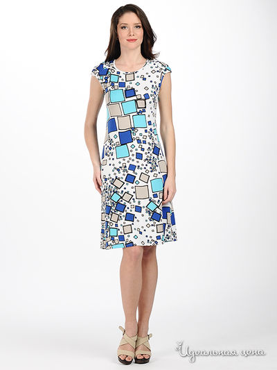 Платье Brand, цвет цвет белый / голубой / бежевый