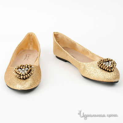 Балетки Vivian Royal, цвет цвет золотой