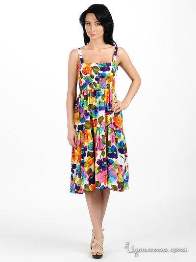 Сарафан Мультибренд, цвет цвет белый / мультиколор