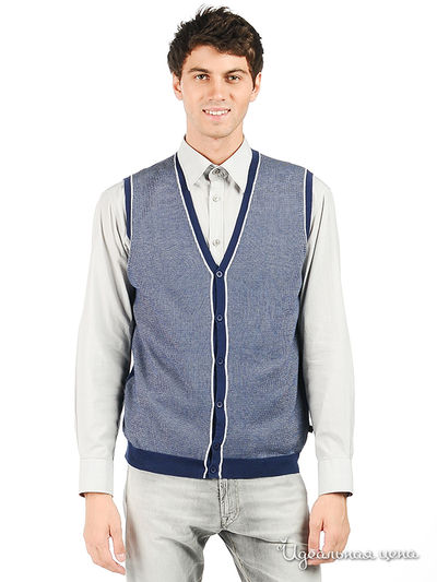 Жилет Marlboro Classics, цвет цвет синий / белый