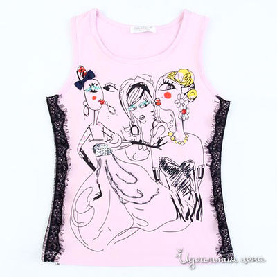 Майка Colabear, цвет цвет розовый