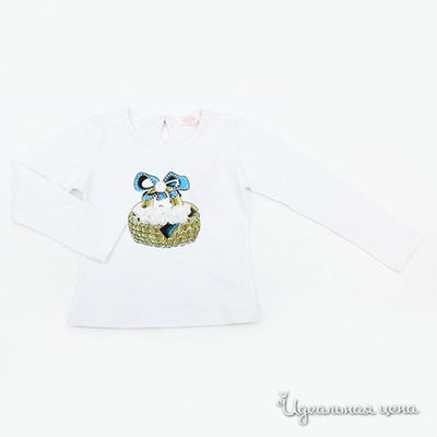 Лонгслив Colabear, цвет цвет белый / голубой