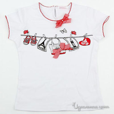 Футболка Colabear, цвет цвет белый / красный