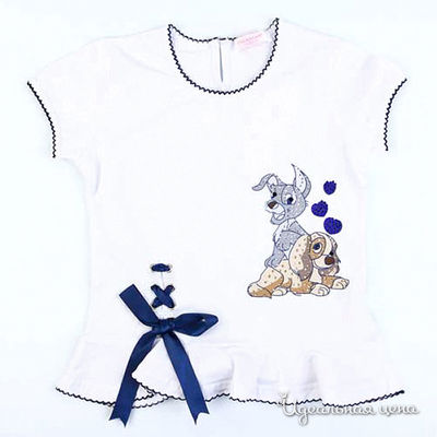 Футболка Colabear, цвет цвет белый / темно-синий