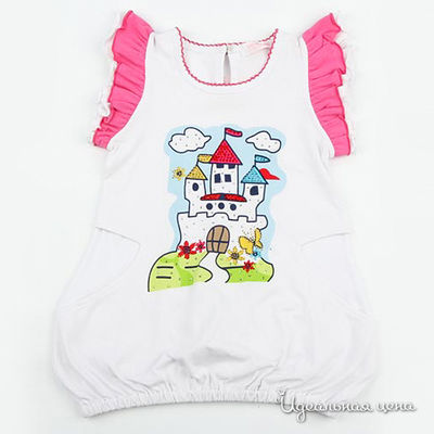 Туника Colabear, цвет цвет белый / розовый