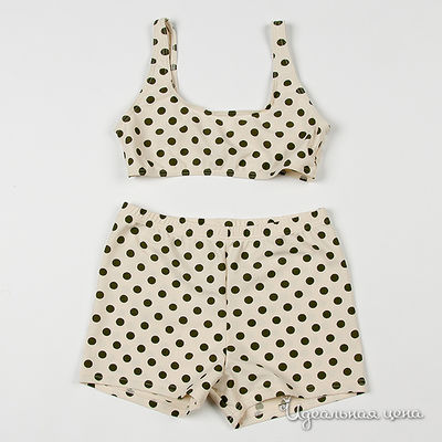 Купальник Rita Mare, цвет цвет светло-бежевый / принт горох