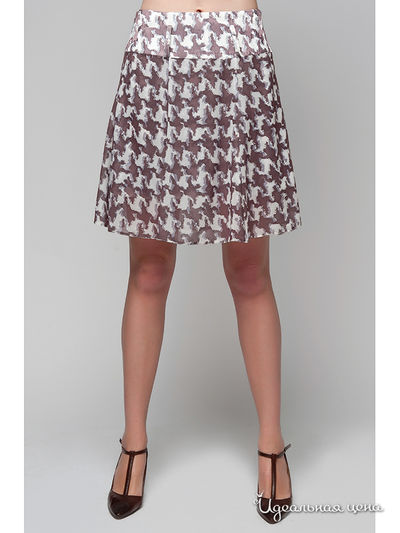 Юбка Akimbo, цвет цвет белый / коричневый