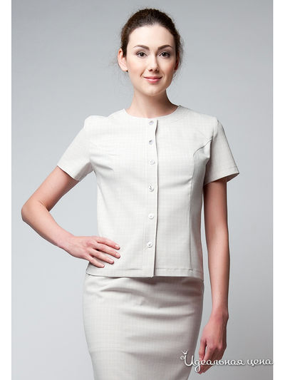 Жакет Akimbo, цвет цвет светло-серый / принт клетка