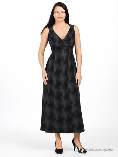 Платье Akimbo, цвет цвет черный / фиолетовый / принт клетка