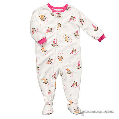 Пижама-боди Carters, цвет цвет белый