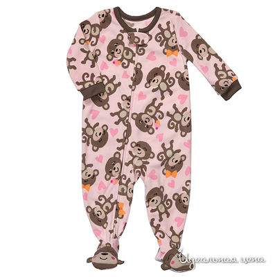 Пижама-боди Carters, цвет цвет розовый