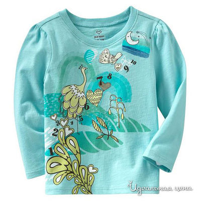 Лонгслив Old navy, цвет цвет бирюзовый
