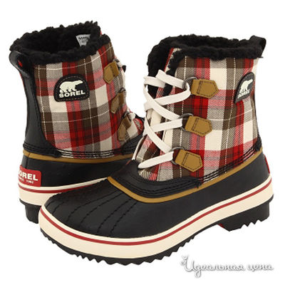 Ботинки Sorel, цвет цвет коричневый / принт клетка