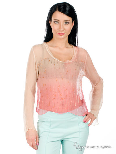 Блузка Giorgia&Johns, цвет цвет светло-розовый / бежевый