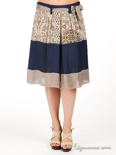 Юбка Giorgia&Johns, цвет цвет синий / бежевый