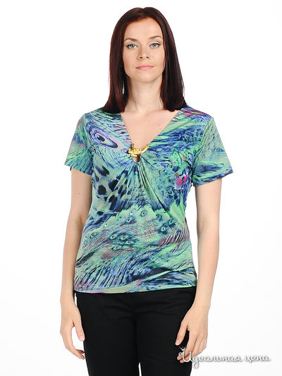 Блуза MadamT, цвет цвет зеленый / синий