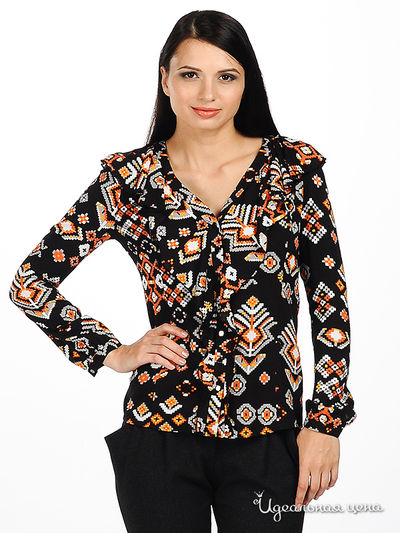 Блуза CORONA, цвет цвет черный