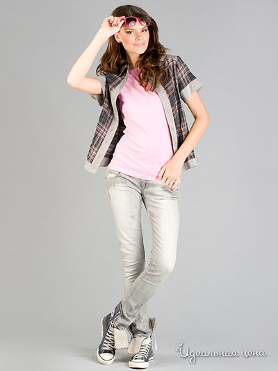 Рубашка Gloss, цвет цвет серый / принт клетка