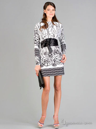 Платье Gloss, цвет цвет белый / черный