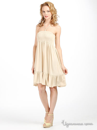 Платье India Boutique, цвет цвет бежевый