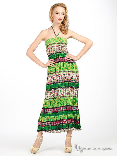 Платье India Boutique женское, цвет зеленый