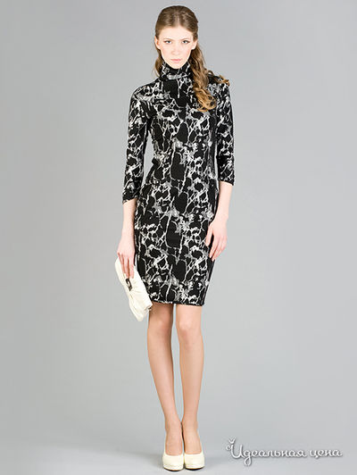 Платье Gloss, цвет цвет черный / белый