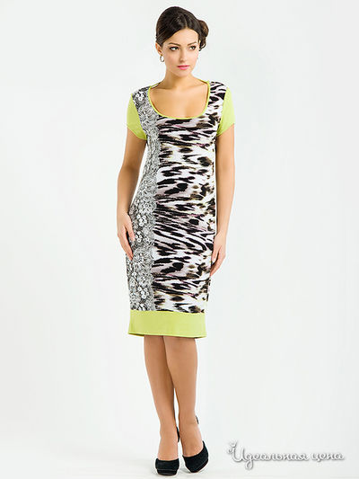 Платье Pikanto, цвет цвет оливковый / мультиколор