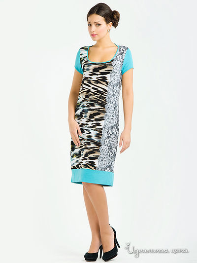 Платье Pikanto, цвет цвет бирюзовый / мультиколор