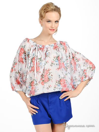 Блузка Elan, цвет цвет белый / розовый